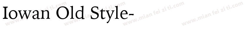 Iowan Old Style字体转换